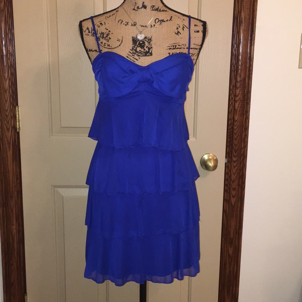 Blue Ruffle Dress size Small